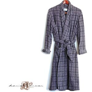 Daniel Hanson @ Nieman Marcus checker grey robe/ lounge wear size medium